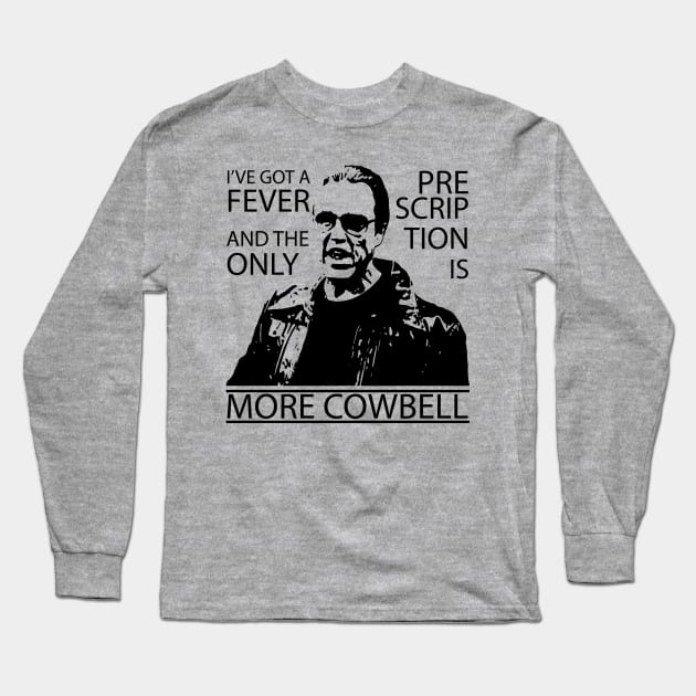 SNL: More Cowbell featuring Christopher Walken (Dark) Long Sleeve T-Shirt by albinochicken